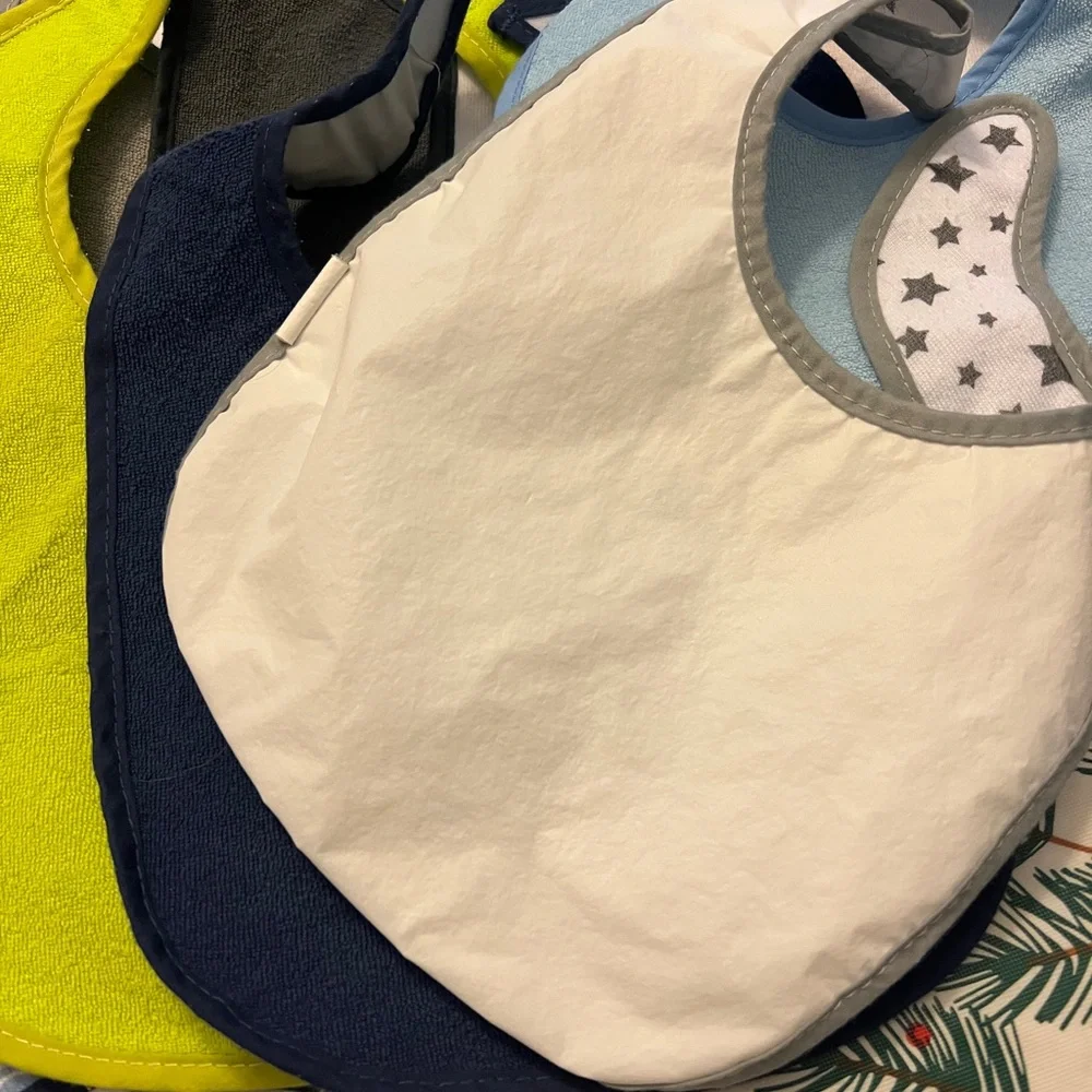 Neat Solutions 9 Water Resistant Bib Set Blue/Grey Assorted